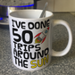 Space Rocket 50th Birthday Mug - I've Done 50 Trips Around The Sun - Funny 50th Birthday Gift