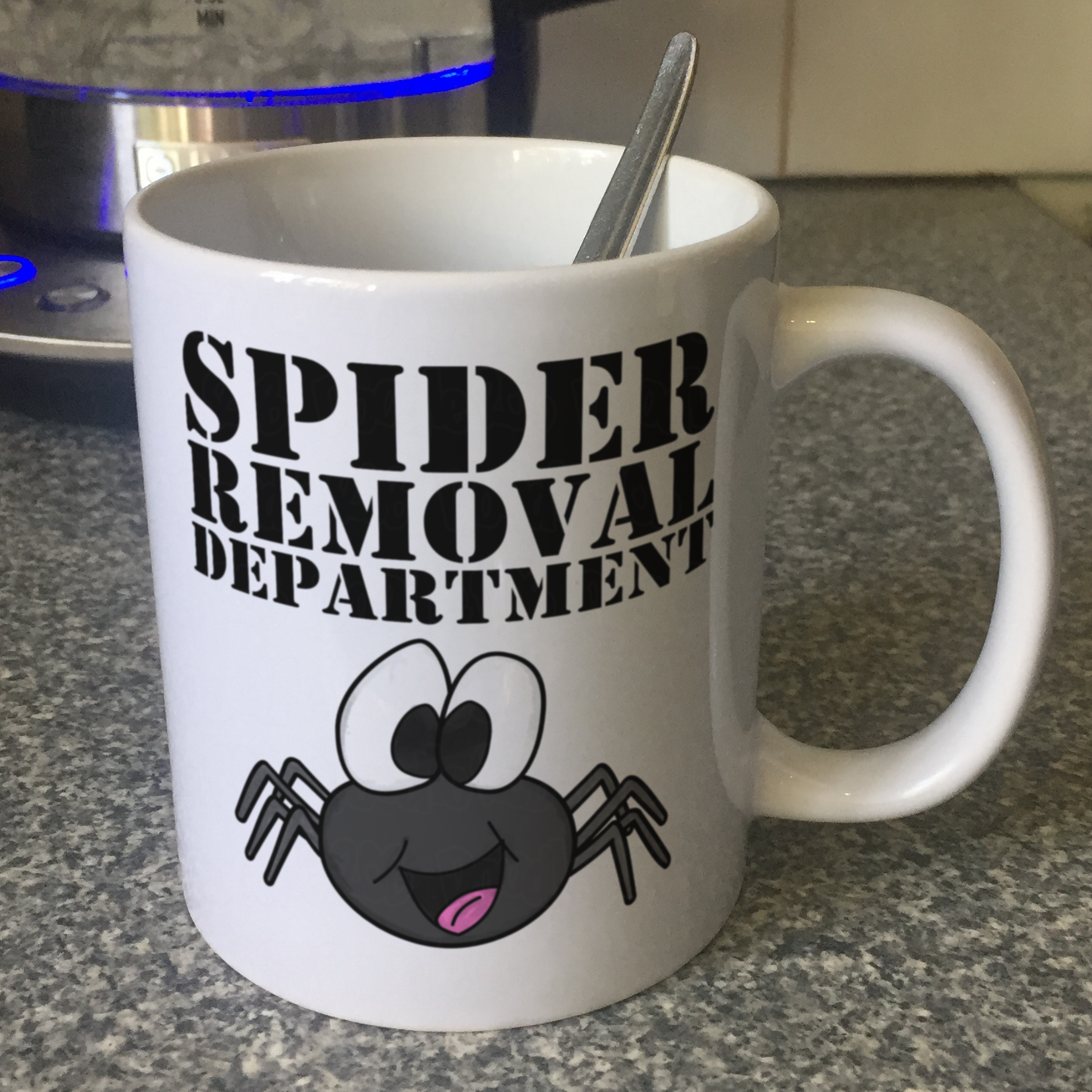 Funny Spider Mug - Spider Removal Department - Joke Gift For Him