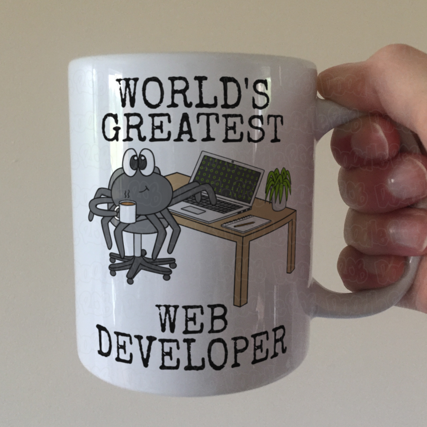 Funny Web Developer Mug - World's Greatest Web Developer - Spider Gift For Web Designer
