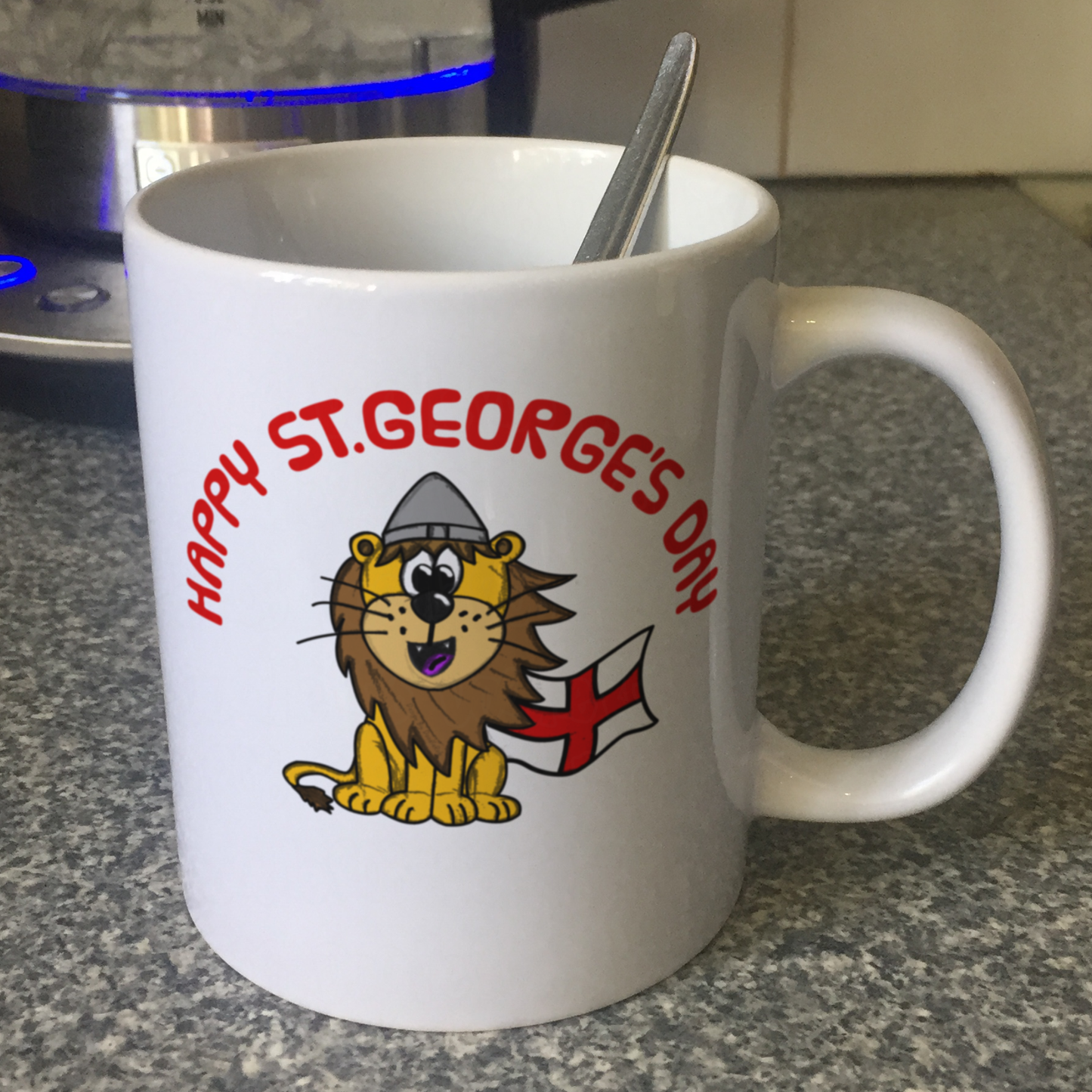 St George's Day Mug - English Lion Mug - Funny St George's Day Gift