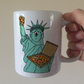 Funny Statue Of Liberty Mug - Statue Of Liberty Holding Pizza - Gift For Pizza Lovers