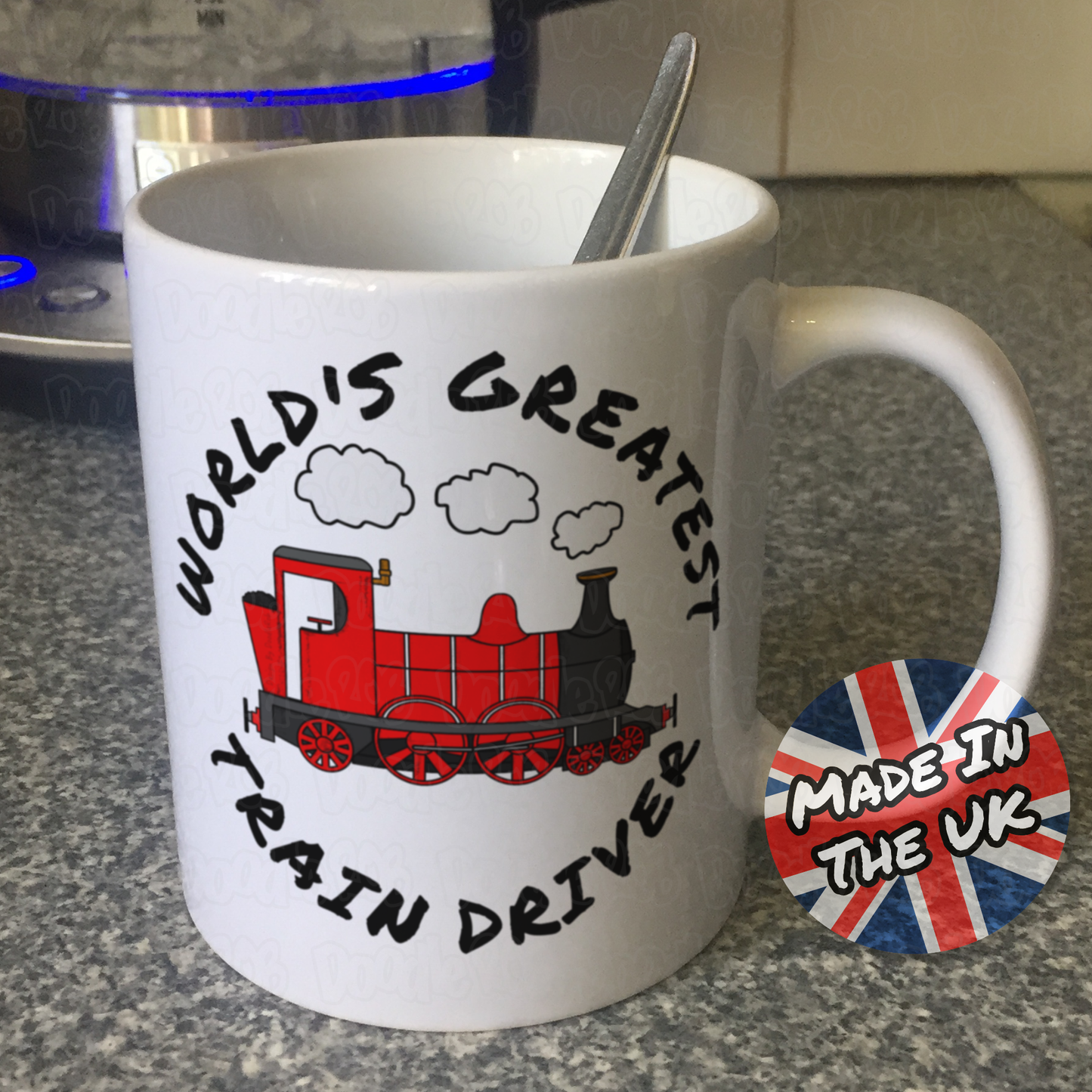 Steam Train Mug (Red) - World's Greatest Train Driver - Model Railway Enthusiast Gift