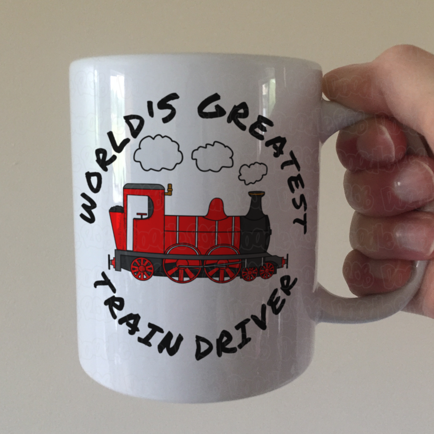 Steam Train Mug (Red) - World's Greatest Train Driver - Model Railway Enthusiast Gift