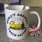 Steam Train Mug (Yellow) - World's Greatest Train Driver - Model Railway Enthusiast Gift