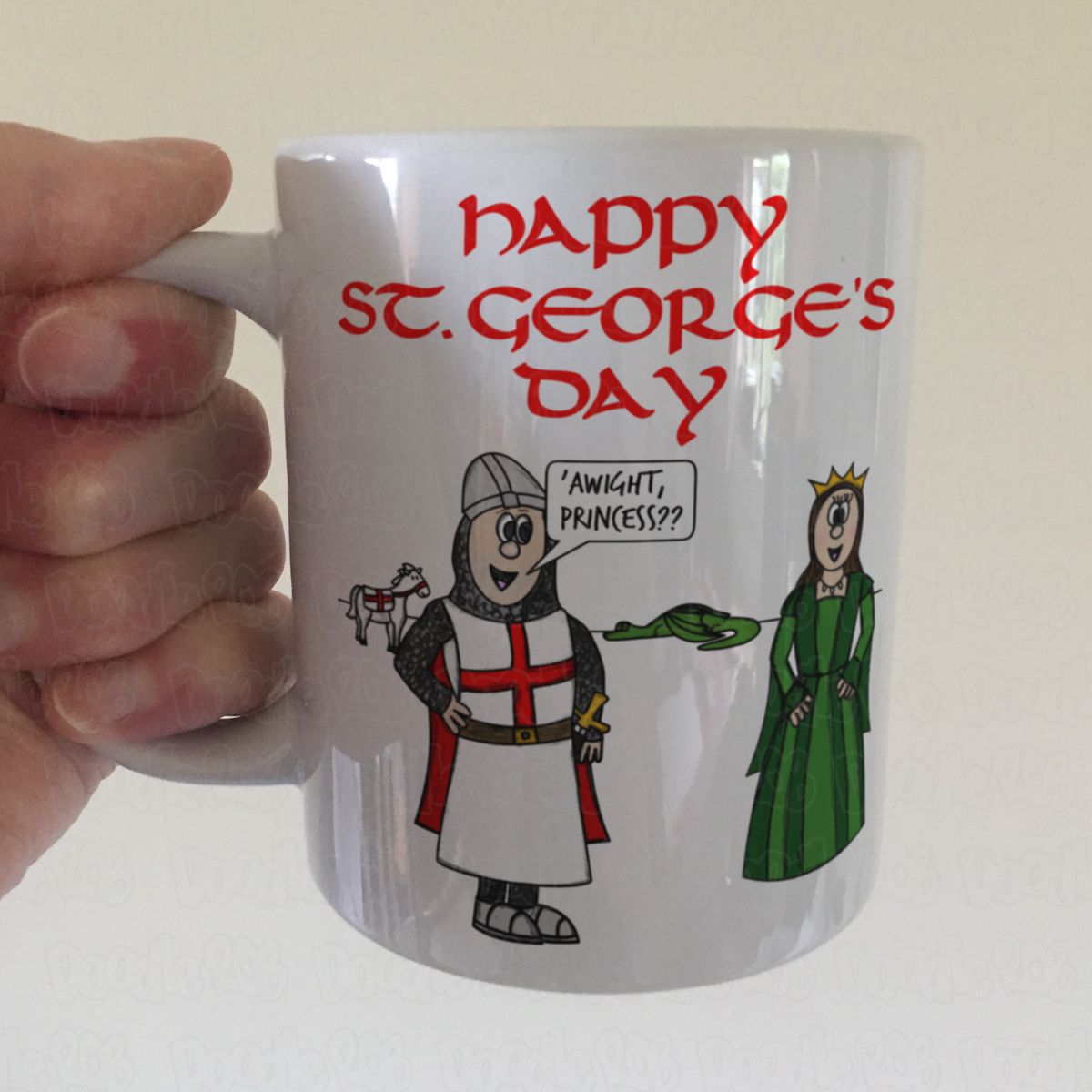 St George's Day Mug - George And The Dragon - Funny English Gift