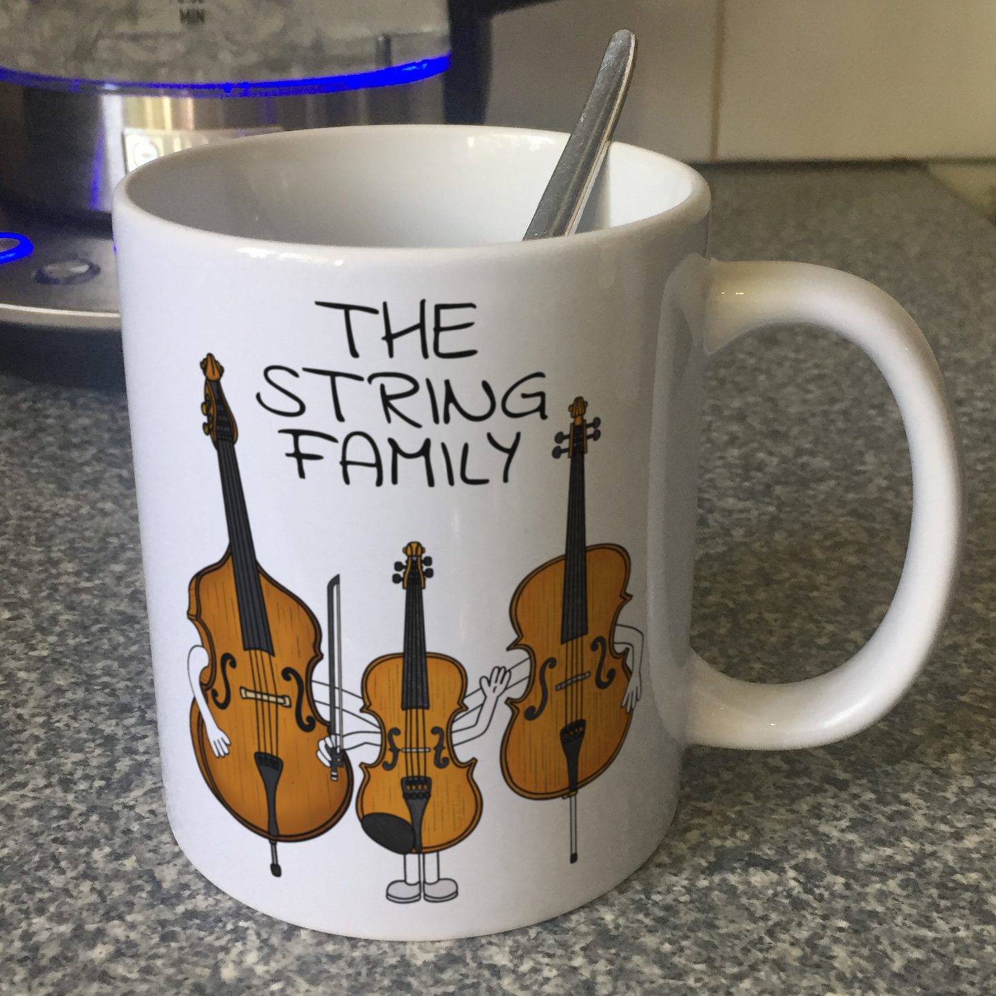 String Musician Mug - The String Family - Violinist - Cellist - Double Bassist - String Teacher Gift