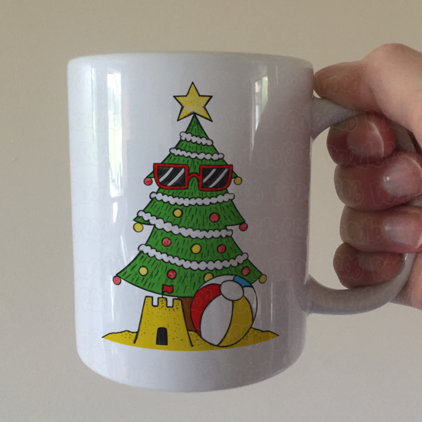 Summer Christmas Tree Mug - Christmas In July Mug - Funny Xmas Gift