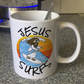 Christian Surfer Mug - Jesus Surfers - Gift For Surfer - Funny Church Gift
