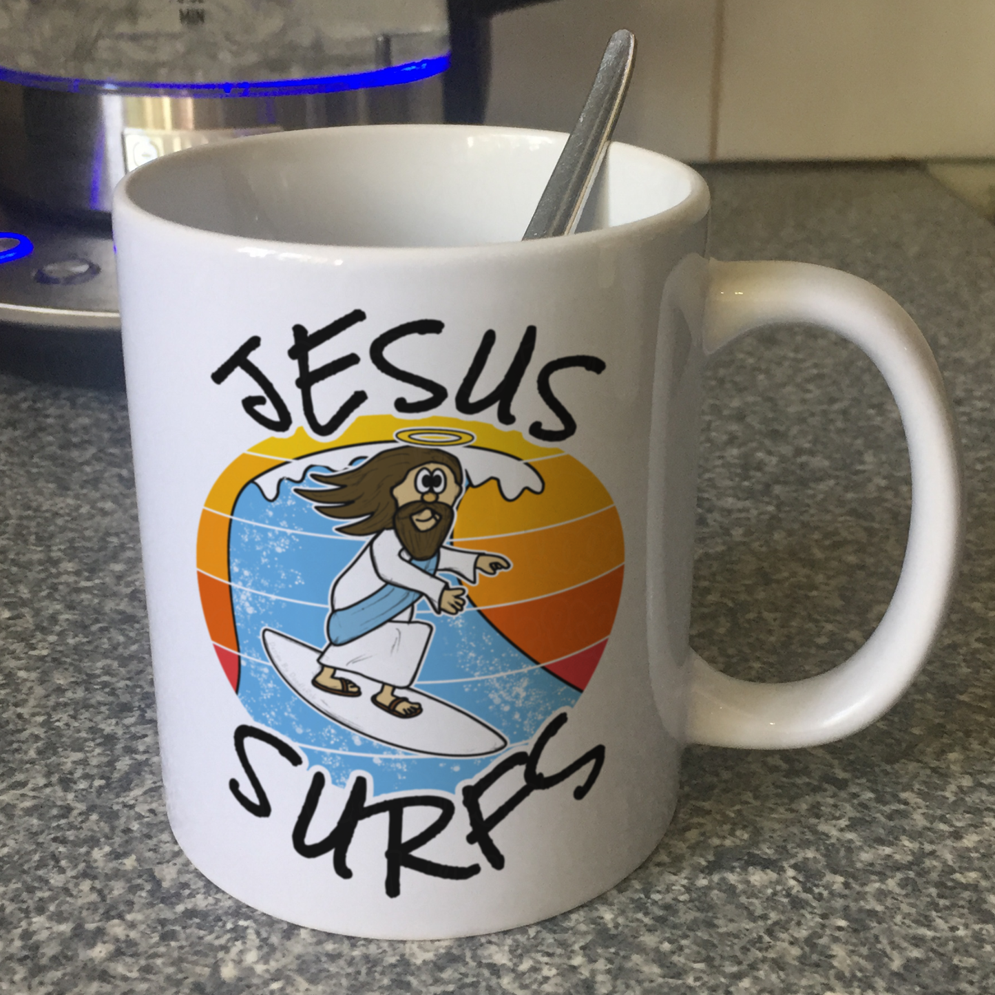 Christian Surfer Mug - Jesus Surfers - Gift For Surfer - Funny Church Gift