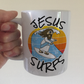 Christian Surfer Mug - Jesus Surfers - Gift For Surfer - Funny Church Gift