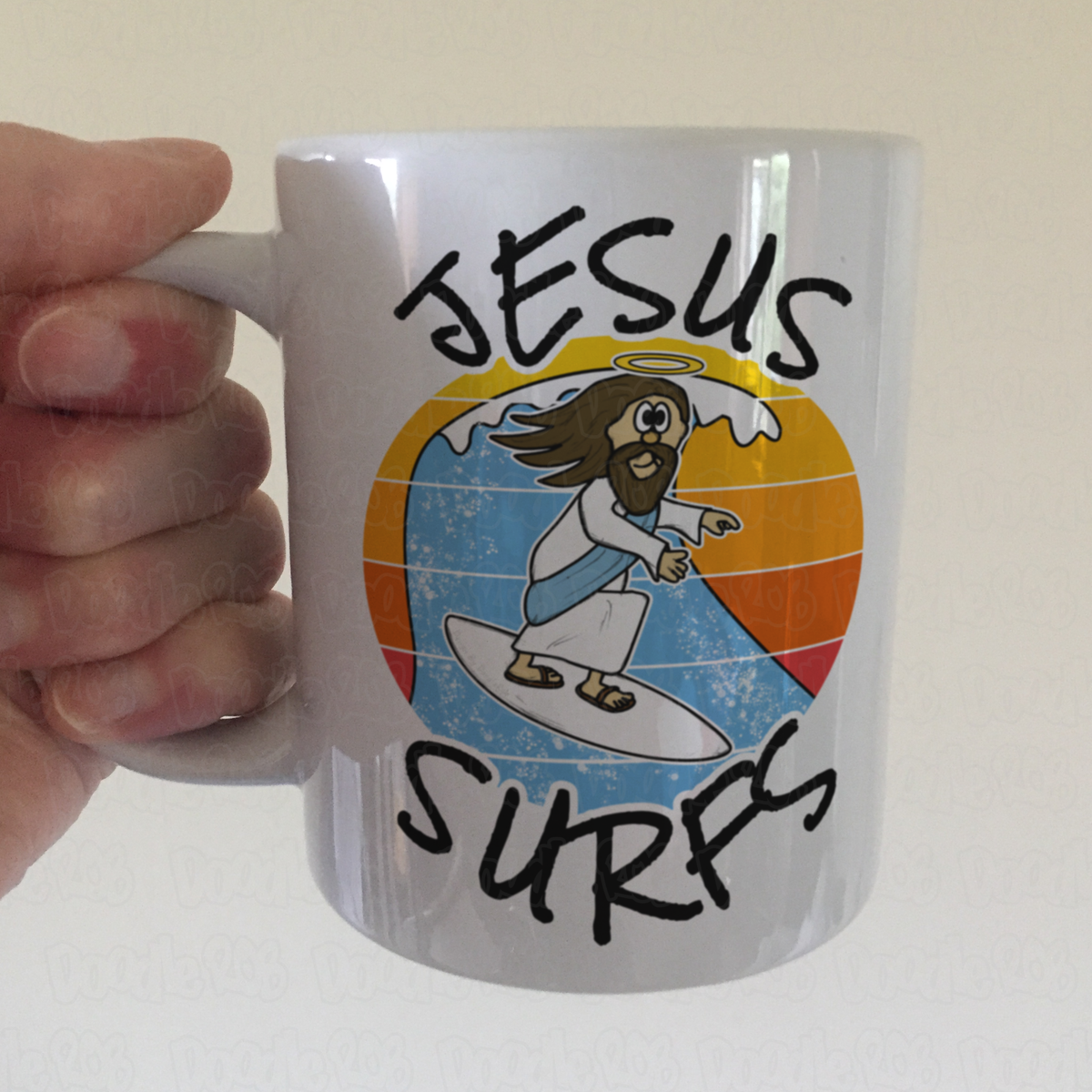 Christian Surfer Mug - Jesus Surfers - Gift For Surfer - Funny Church Gift
