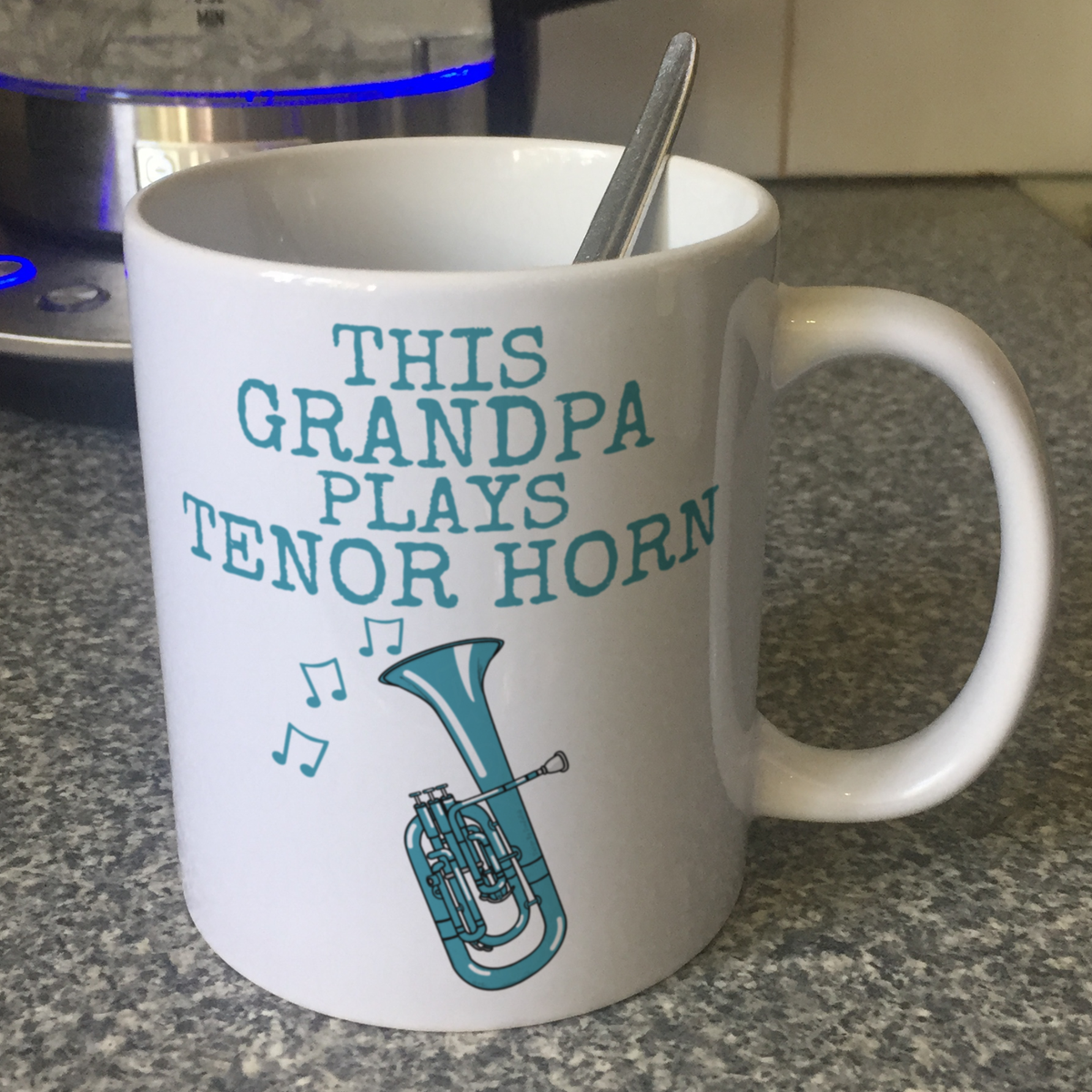 Tenor Horn Father's Day Mug - This Grandpa Plays Tenor Horn - Brass Musician Gift