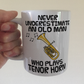 Funny Tenor Horn Mug - Never Underestimate An Old Man Who Plays Tenor Horn - Brass Musician Gift For Him
