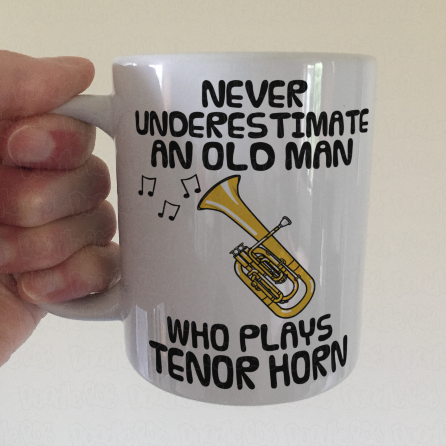 Funny Tenor Horn Mug - Never Underestimate An Old Man Who Plays Tenor Horn - Brass Musician Gift For Him