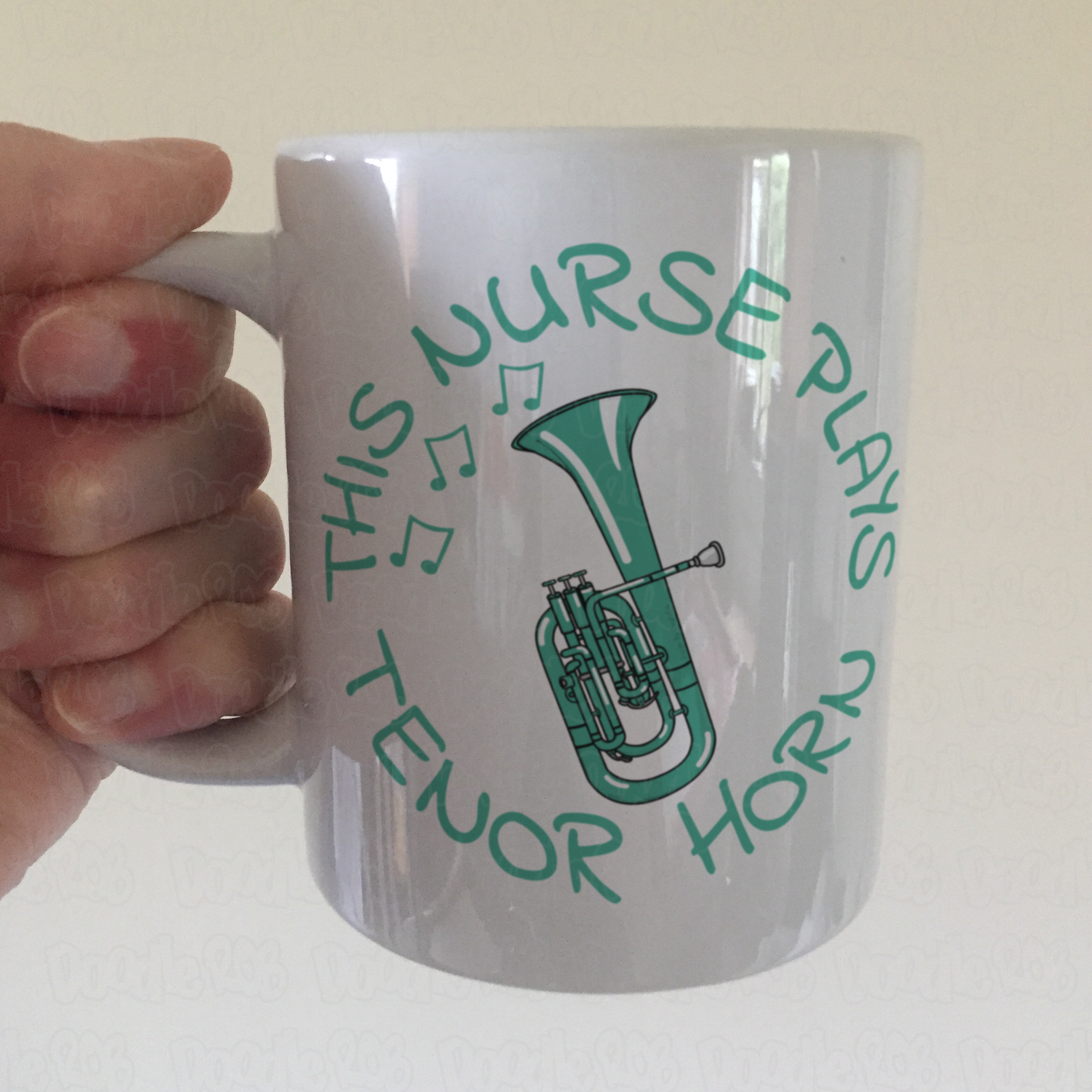 Nurse Tenor Horn Mug - This Nurse Plays Tenor Horn - Brass Musician Gift For Nurse