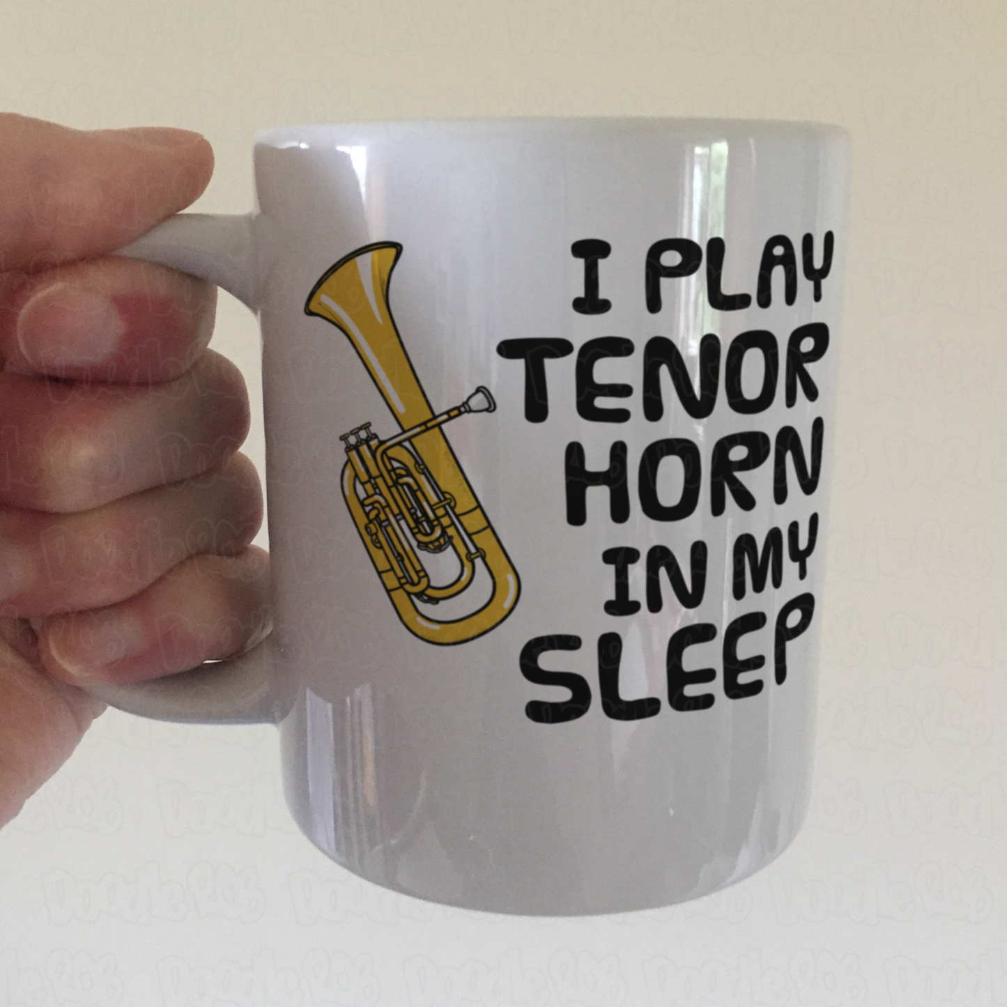 Funny Tenor Horn Mug - I Play Tenor Horn In My Sleep - Brass Musician Gift