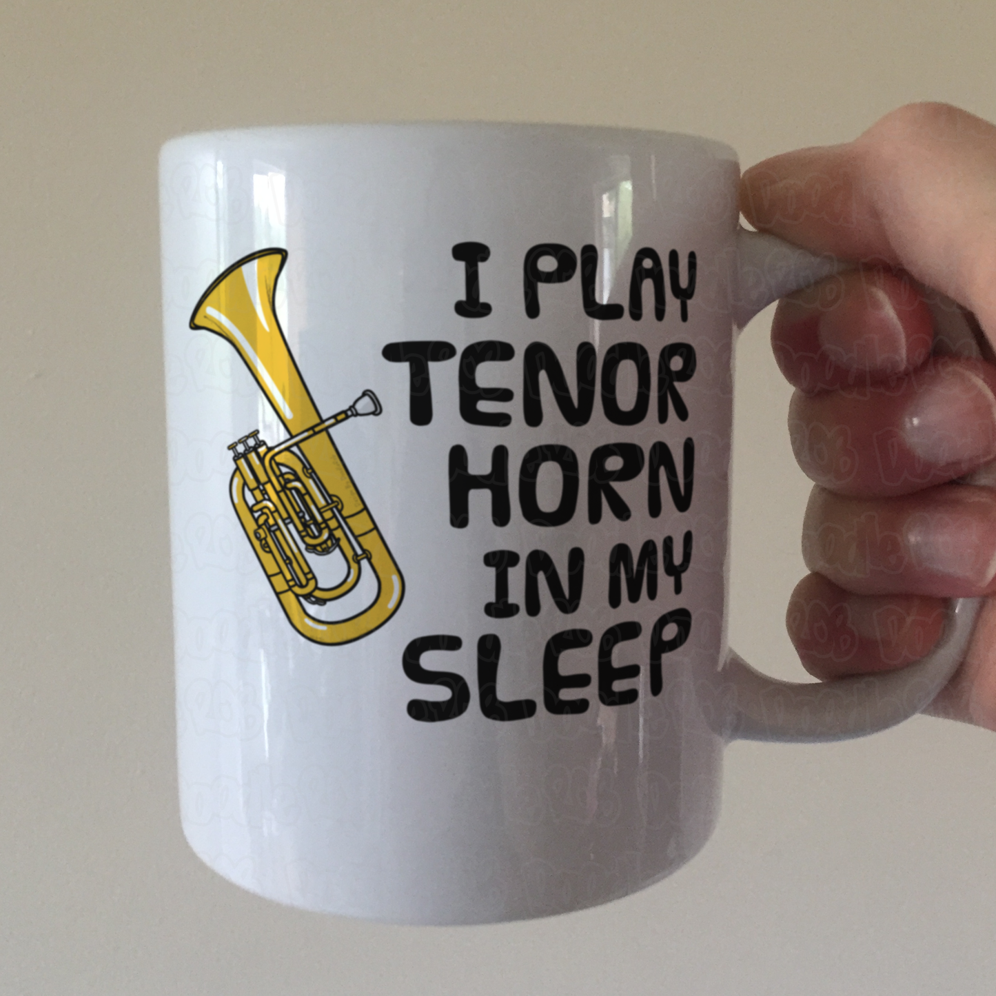 Funny Tenor Horn Mug - I Play Tenor Horn In My Sleep - Brass Musician Gift