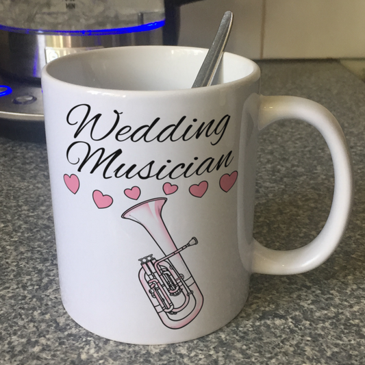 Tenor Horn Wedding Mug - Brass Musician Gift