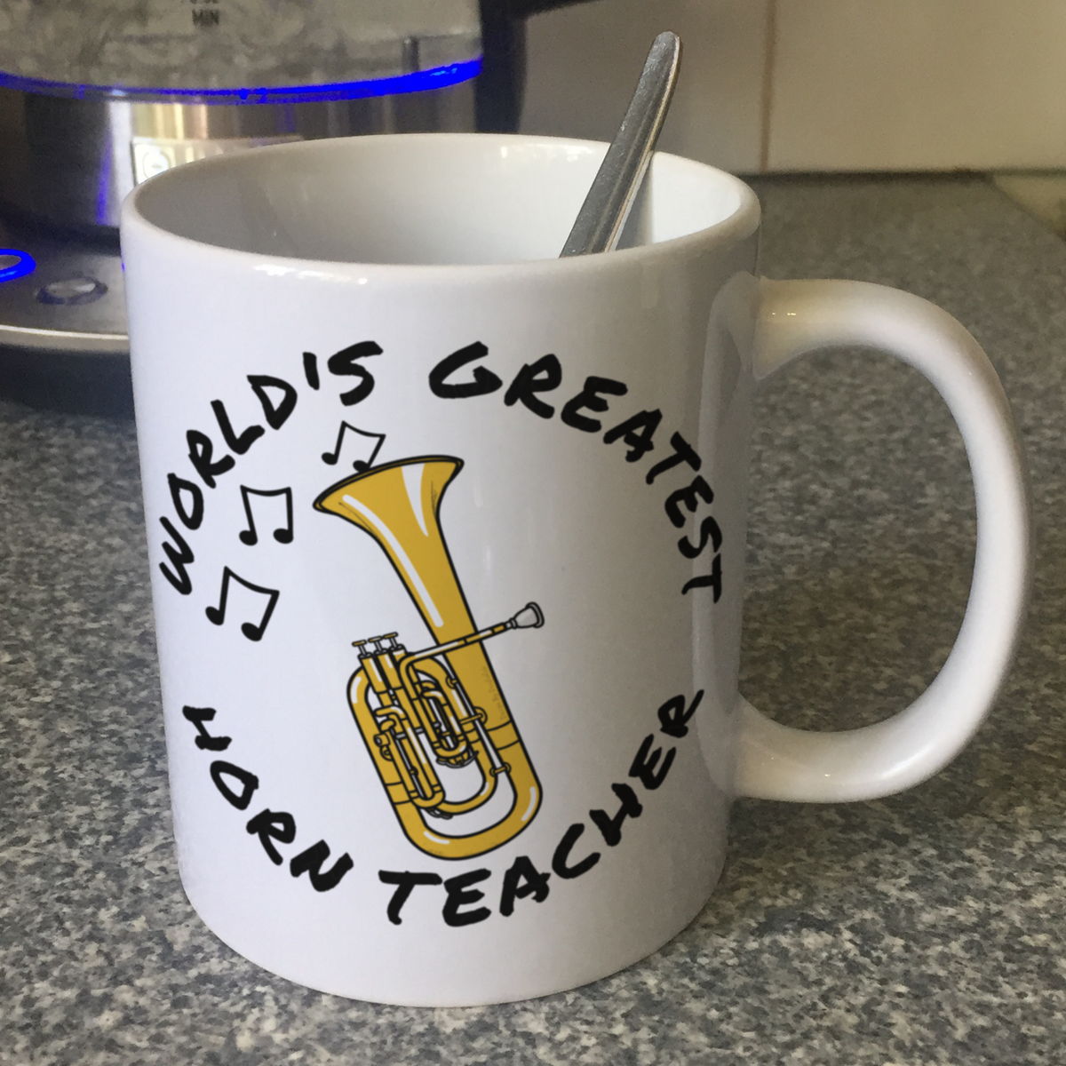 Tenor Horn Teacher Mug - World's Greatest Horn Teacher - Brass Musician Gift