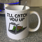 Funny Fitness Mug - Tortoise On A Treadmill - I'll Catch You Up - Gift For Gym Goer - Personal Trainer Gift