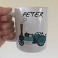 Traction Engine Personalised Mug (Blue) - Custom Mug For Steam Enthusiast - Gift For Engineer