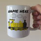 Steam Train Personalised Mug (Yellow) - Model Railway Custom Mug