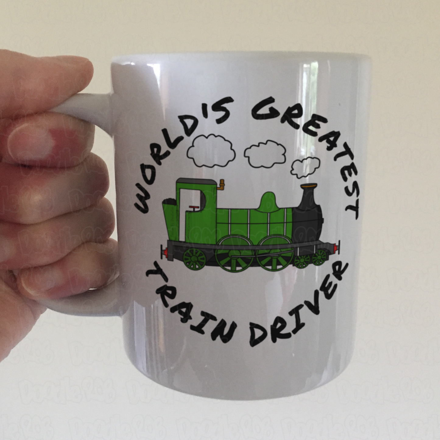 Steam Train Mug (Green) - World's Greatest Train Driver - Model Railway Enthusiast Gift