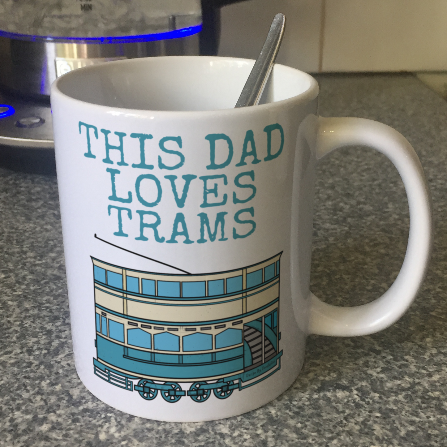 Tram Father's Day Mug - This Dad Loves Trams - Rail Enthusiast Gift