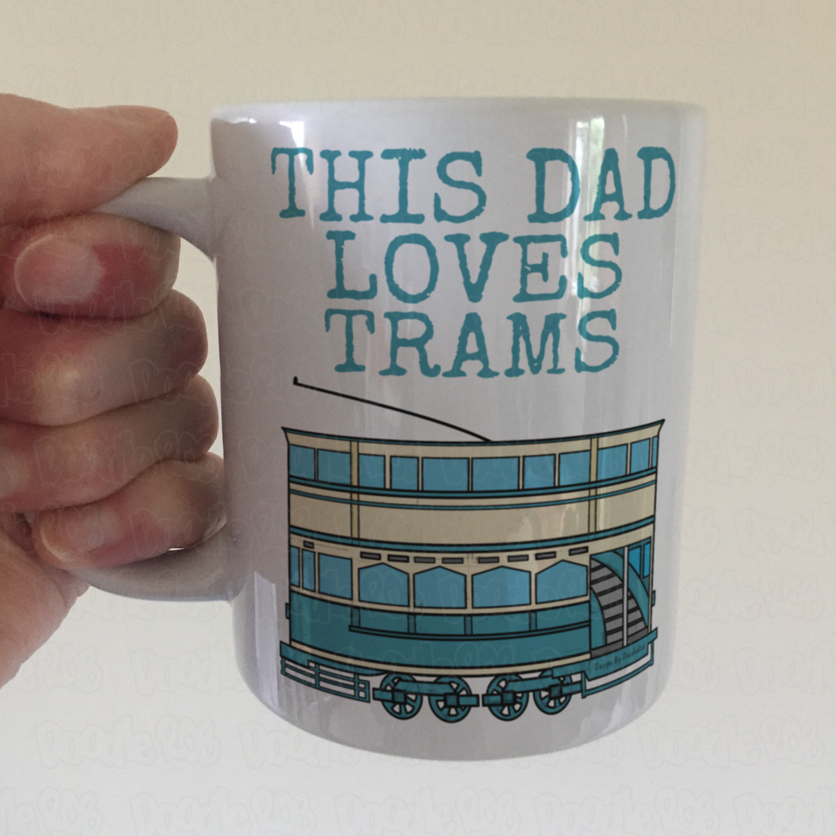 Tram Father's Day Mug - This Dad Loves Trams - Rail Enthusiast Gift