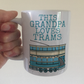 Tram Father's Day Mug - This Grandpa Loves Trams - Rail Enthusiast Gift