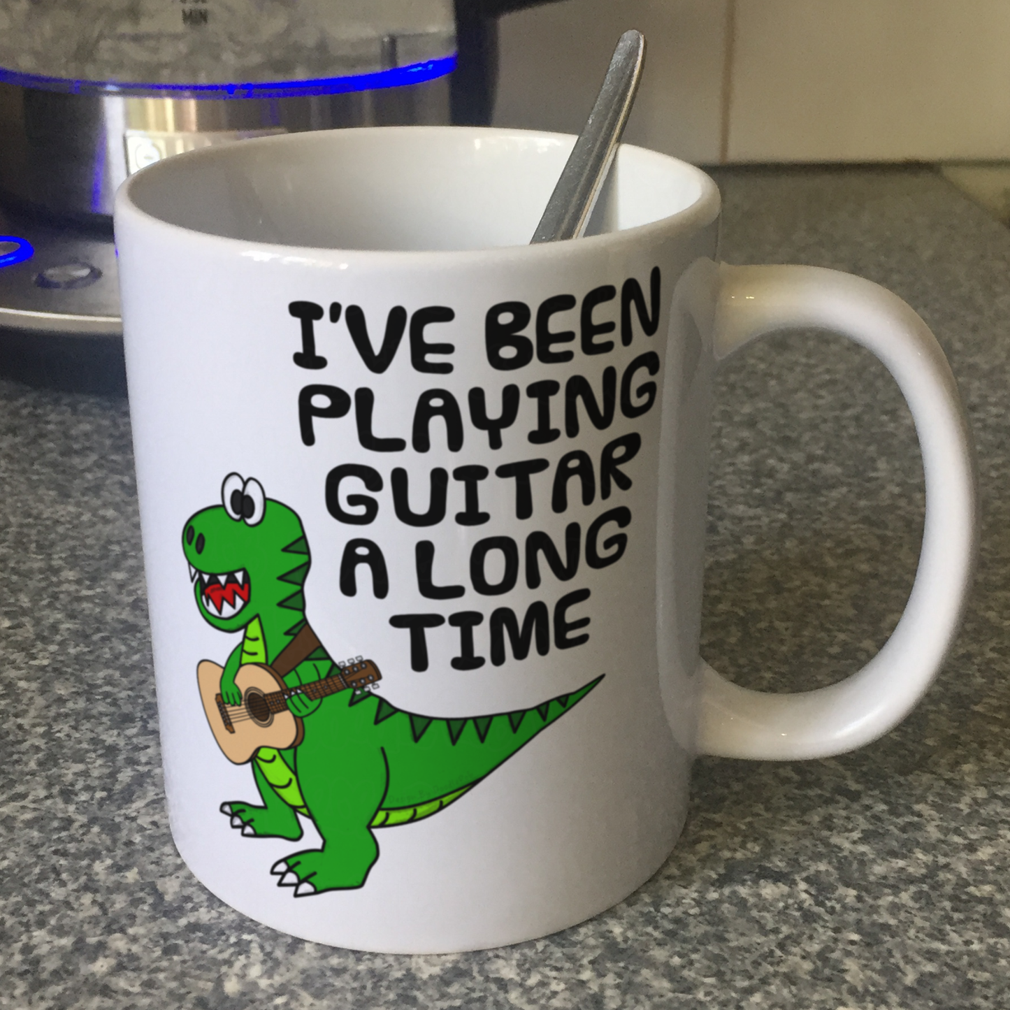 Dinosaur Acoustic Guitar Mug - I've Been Playing Guitar A Long Time - Funny Gift For Guitarist