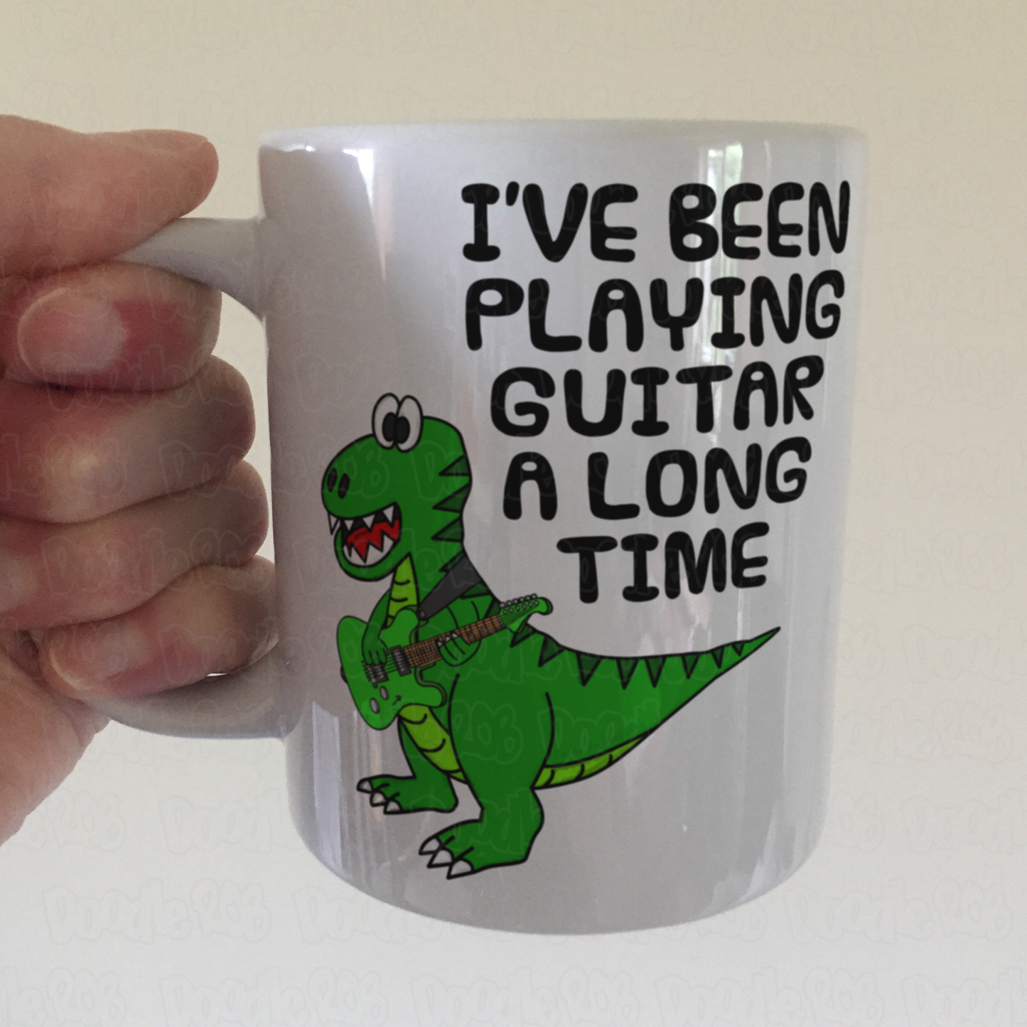 Dinosaur Electric Guitar Mug - I've Been Playing Guitar A Long Time - Funny Gift For Guitarist