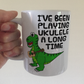 T-Rex Dinosaur Ukulele Mug - I've Been Playing Ukulele A Long Time - Funny Gift For Ukulelist