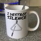 Triangle Player Mug - I Destroy Silence - Gift For Percussionist - Funny Orchestra Mug