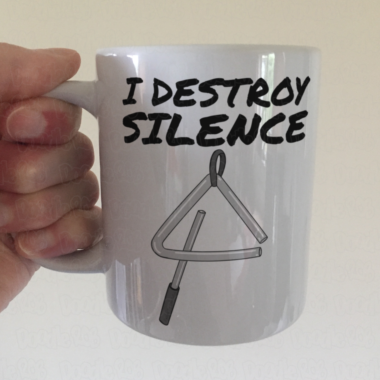 Triangle Player Mug - I Destroy Silence - Gift For Percussionist - Funny Orchestra Mug