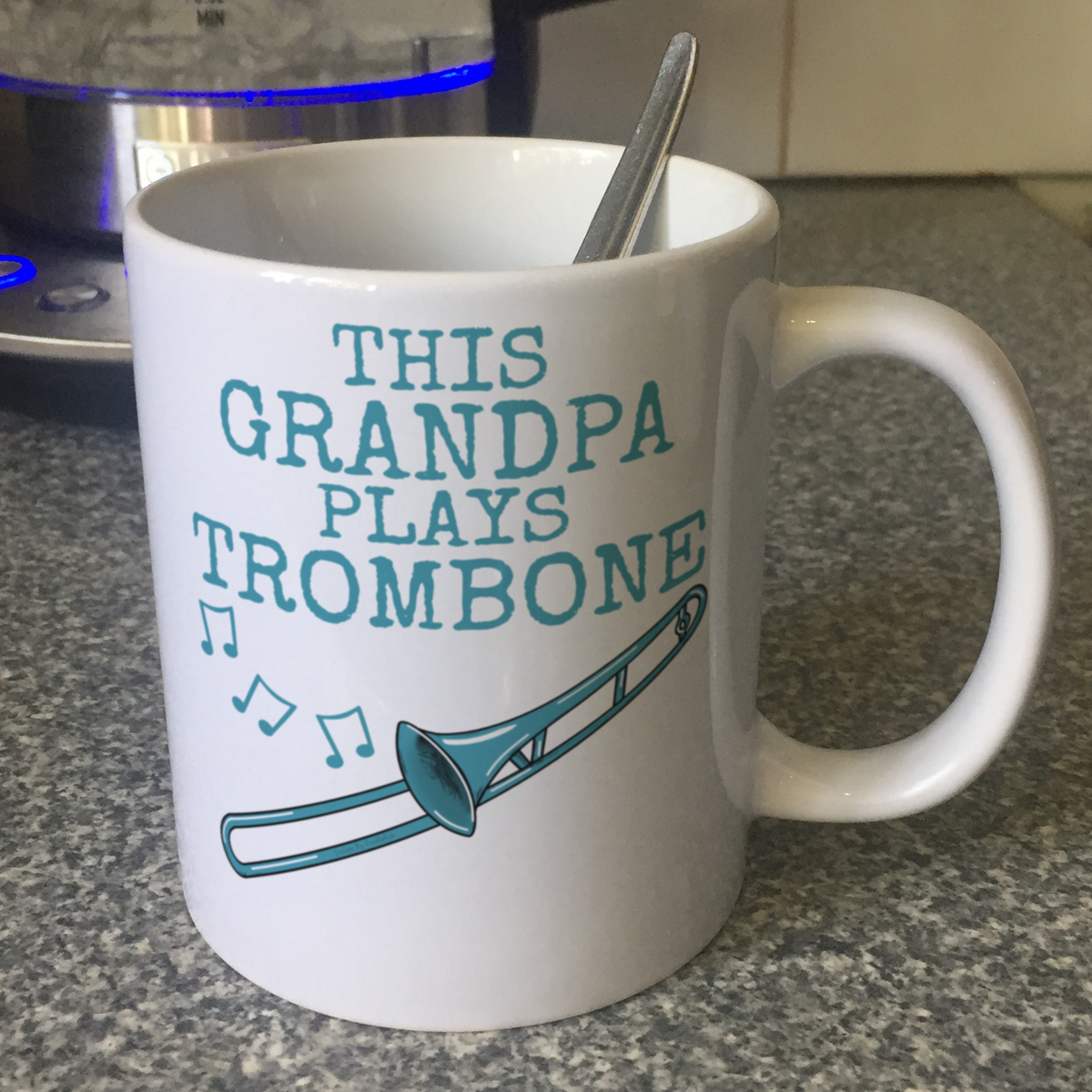 Trombone Father's Day Mug - This Grandpa Plays Trombone - Trombonist Brass Musician Gift
