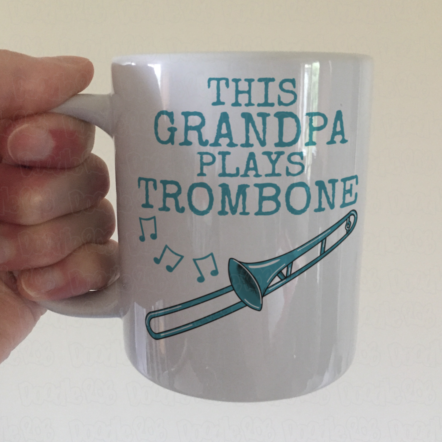 Trombone Father's Day Mug - This Grandpa Plays Trombone - Trombonist Brass Musician Gift