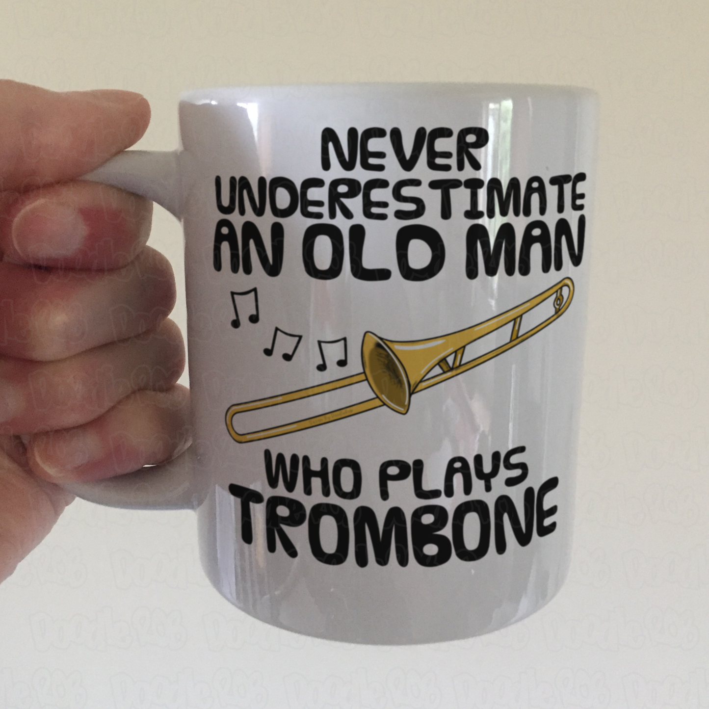 Funny Trombone Mug - Never Underestimate An Old Man Who Plays Trombone - Trombonist Brass Musician Gift For Him