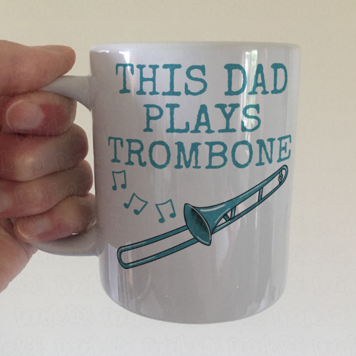 Trombone Father's Day Mug - This Dad Plays Trombone - Trombonist Brass Musician Gift