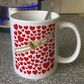 Trombone With Hearts Mug - Gift For Trombonist - Brass Musician Valentines Anniversary Gift