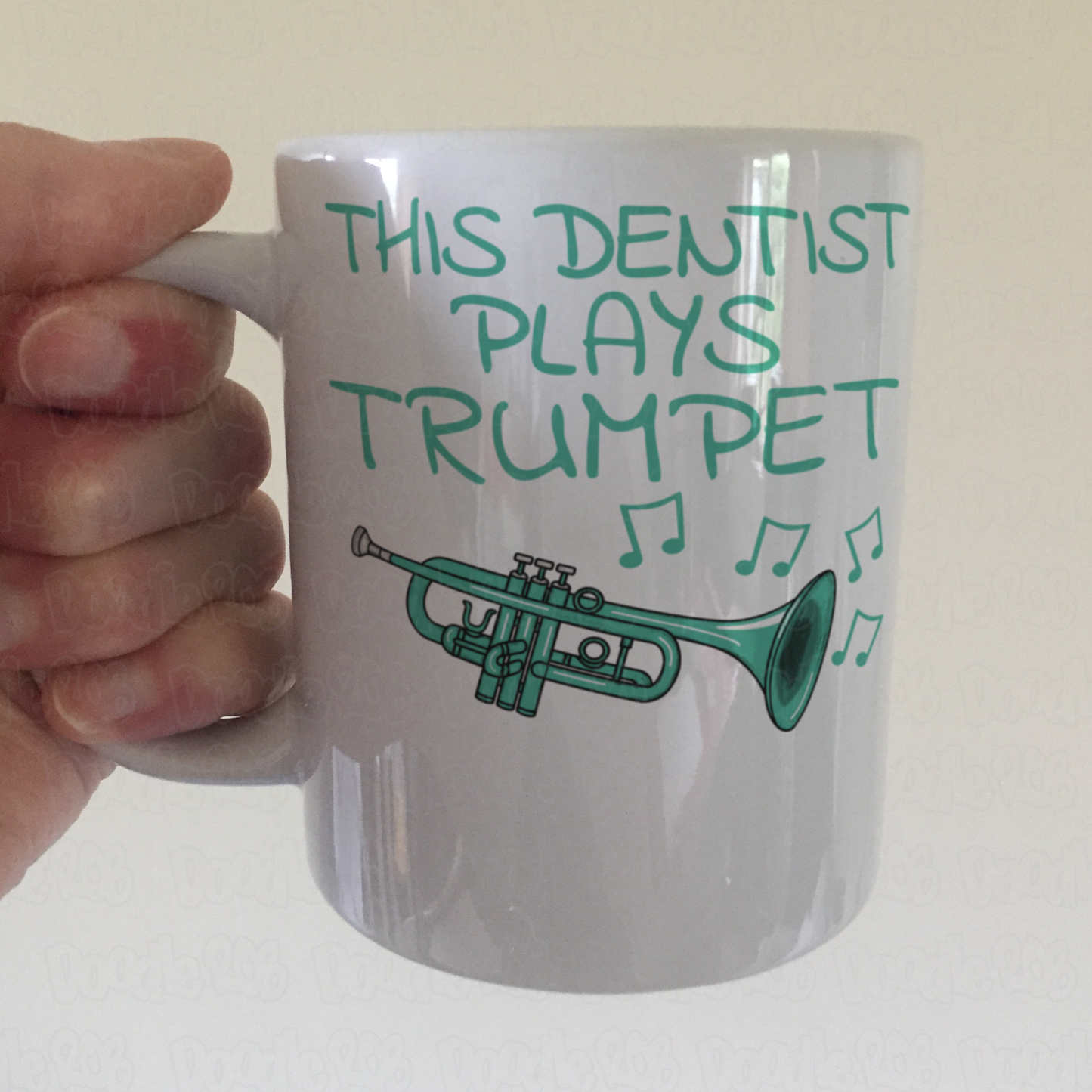 Dentist Trumpet Mug - This Dentist Plays Trumpet - Trumpeter Gift For Dentist - Brass Musician Gift