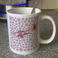 Trumpet Floral Mug (Pink Flowers) - Female Trumpeter - Brass Musician Gift For Girl