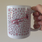 Trumpet Floral Mug (Pink Flowers) - Female Trumpeter - Brass Musician Gift For Girl