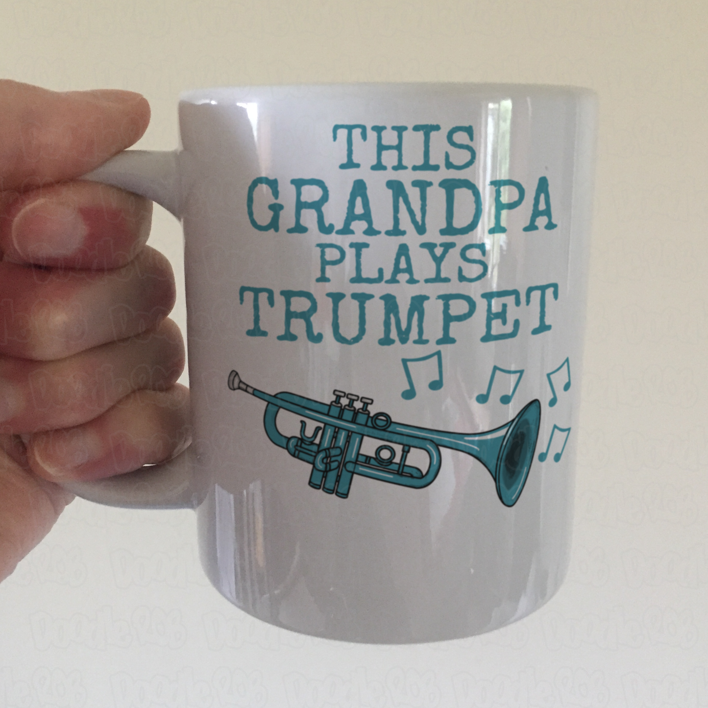 Trumpet Father's Day Mug - This Grandpa Plays Trumpet - Trumpeter Brass Musician Gift