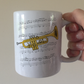 Trumpet Music Notation Mug (Colour) - Gift For Trumpeter - Brass Musician Gift