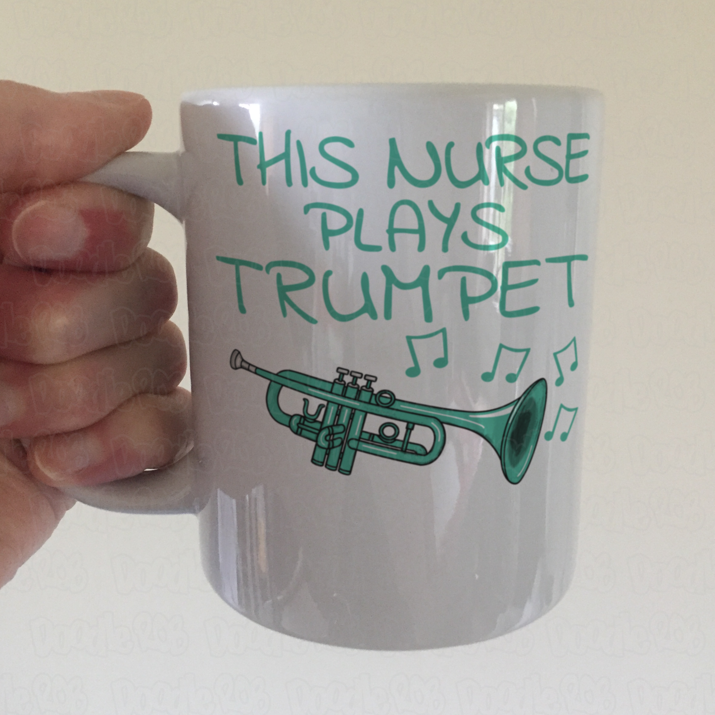 Nurse Trumpet Mug - This Nurse Plays Trumpet - Trumpeter Gift For Nurse - Brass Musician Gift