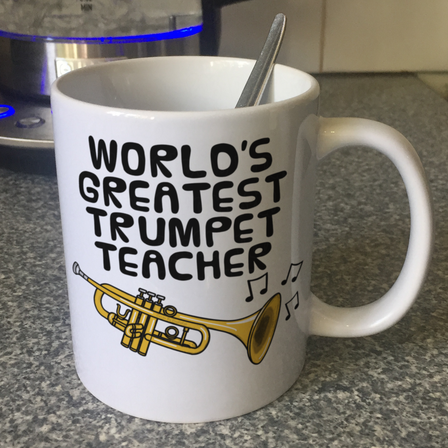 Trumpet Teacher Mug - World's Greatest Trumpet Teacher - Brass Teacher Gift