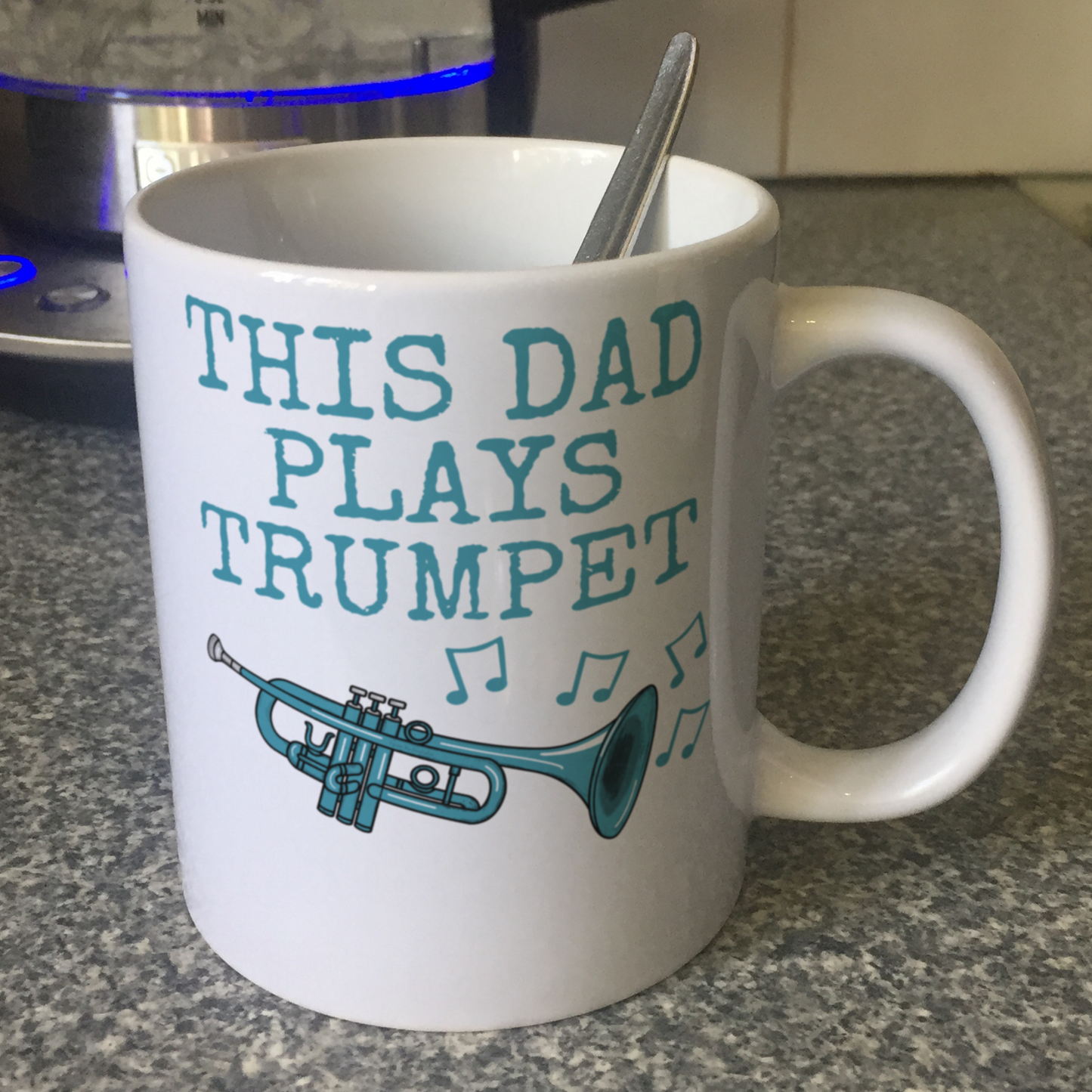 Trumpet Father's Day Mug - This Dad Plays Trumpet - Trumpeter Brass Musician Gift