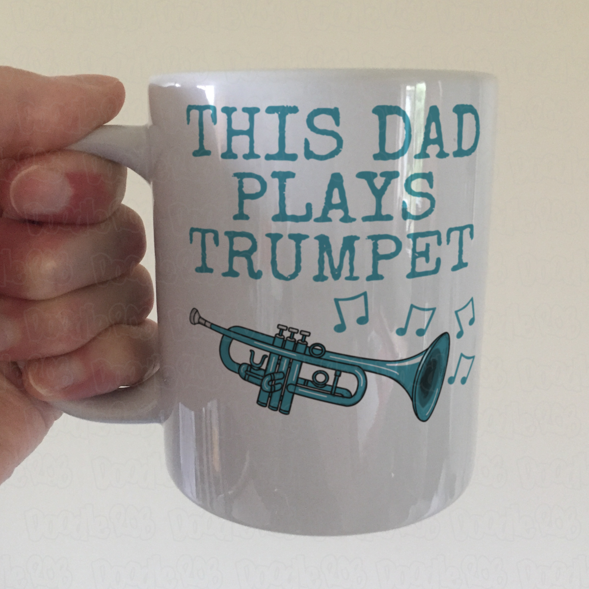 Trumpet Father's Day Mug - This Dad Plays Trumpet - Trumpeter Brass Musician Gift