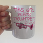 Pink Trumpet Mug - This Girl Plays Trumpet - Female Trumpeter - Brass Musician Gift For Her